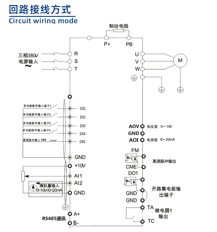 630系列變頻器回路接線方式